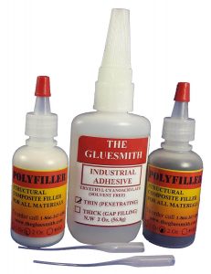 THE GLUESMITH Extra Large Plastic Repair Glue and Filling Powders